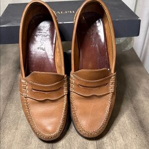 Polo by Ralph Lauren Men's Brown Leather Slip-Ons